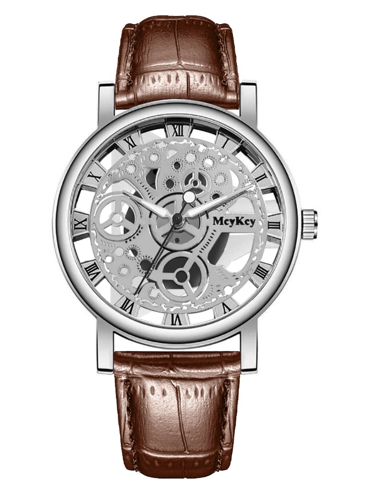 Men round pointer quartz watch 